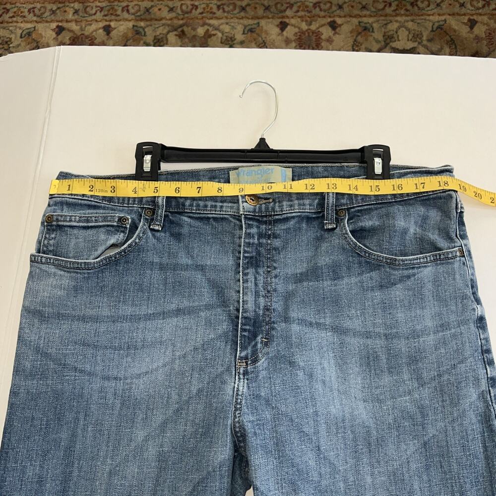 Wrangler Straight Fit Flex Jeans Mens 38/30 faded blue Pants 95GRTDU - Picture 5 of 8
